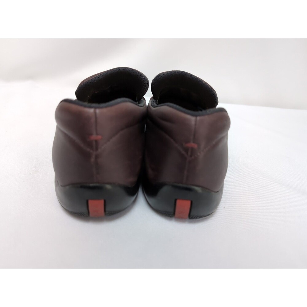 Vintage Prada Sport Leather Slip On Shoes Women’s Size 38 Burgundy Red - Picture 7 of 8